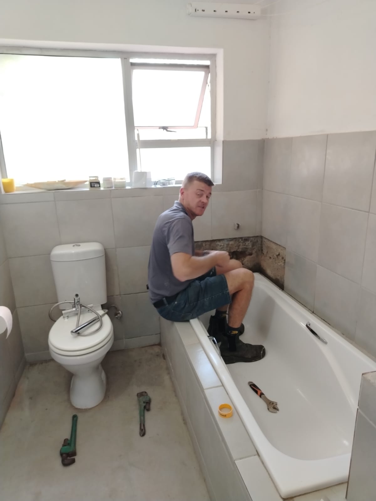 Luxury bathroom renovation with modern plumbing fixtures